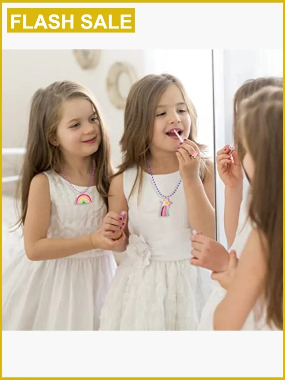 36pc Girls Jewelry Set - Necklaces Rings Bracelets Dress Up